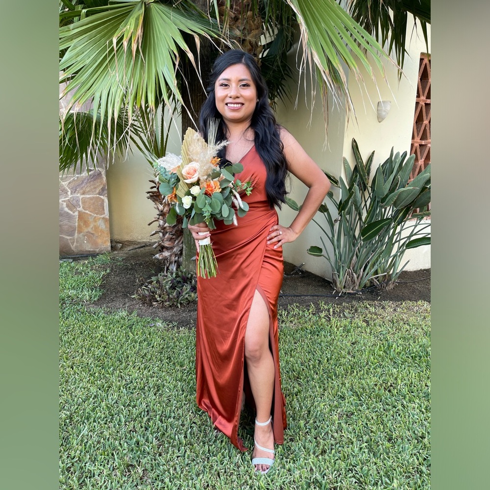 Burnt Orange Bridesmaid Dress
